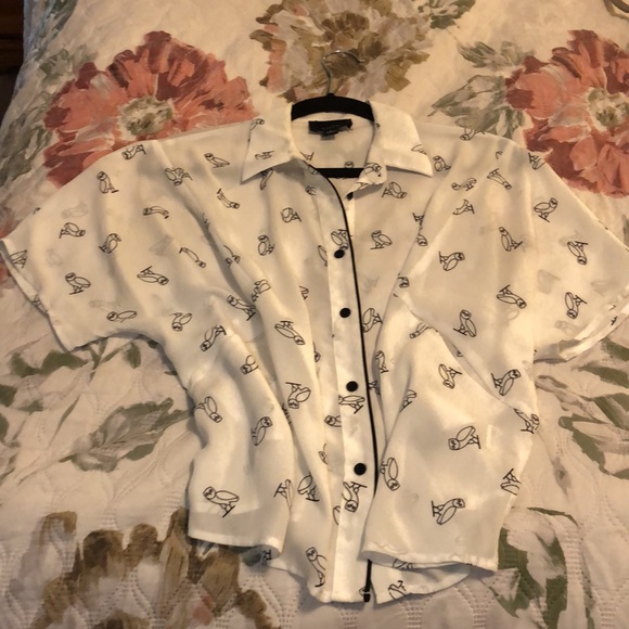 S Lumière Owl Print Blouse - Picture 3 of 7
